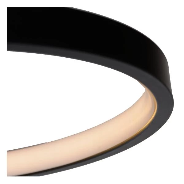 Lucide MAXENCE - Flush ceiling light - Ø 46 cm - LED Dim. - 1x24W 3000K - 3 StepDim - Black - detail 2